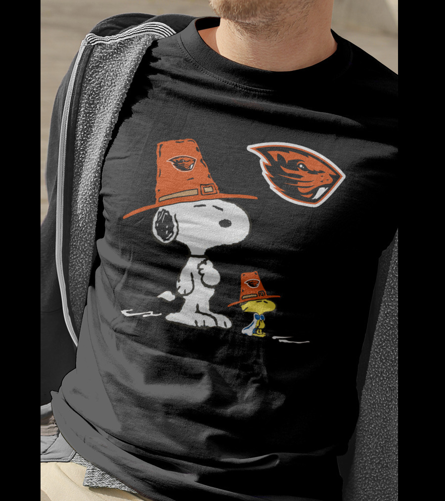 Oregon State Beavers Snoopy Woodstock T-Shirt