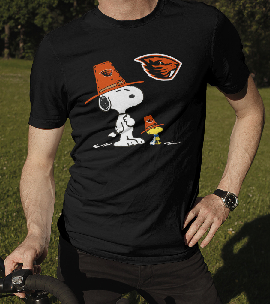 Oregon State Beavers Snoopy Woodstock T-Shirt