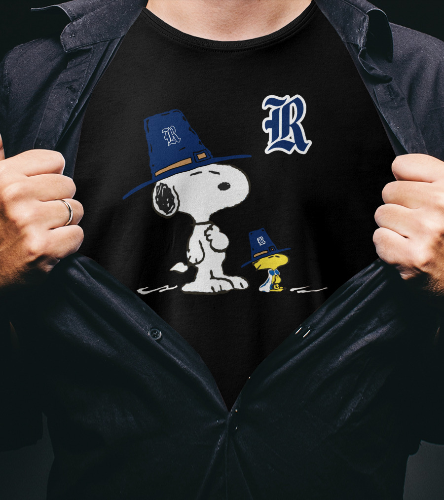 Rice Owls Snoopy Woodstock Pilgrim Hats T-Shirt