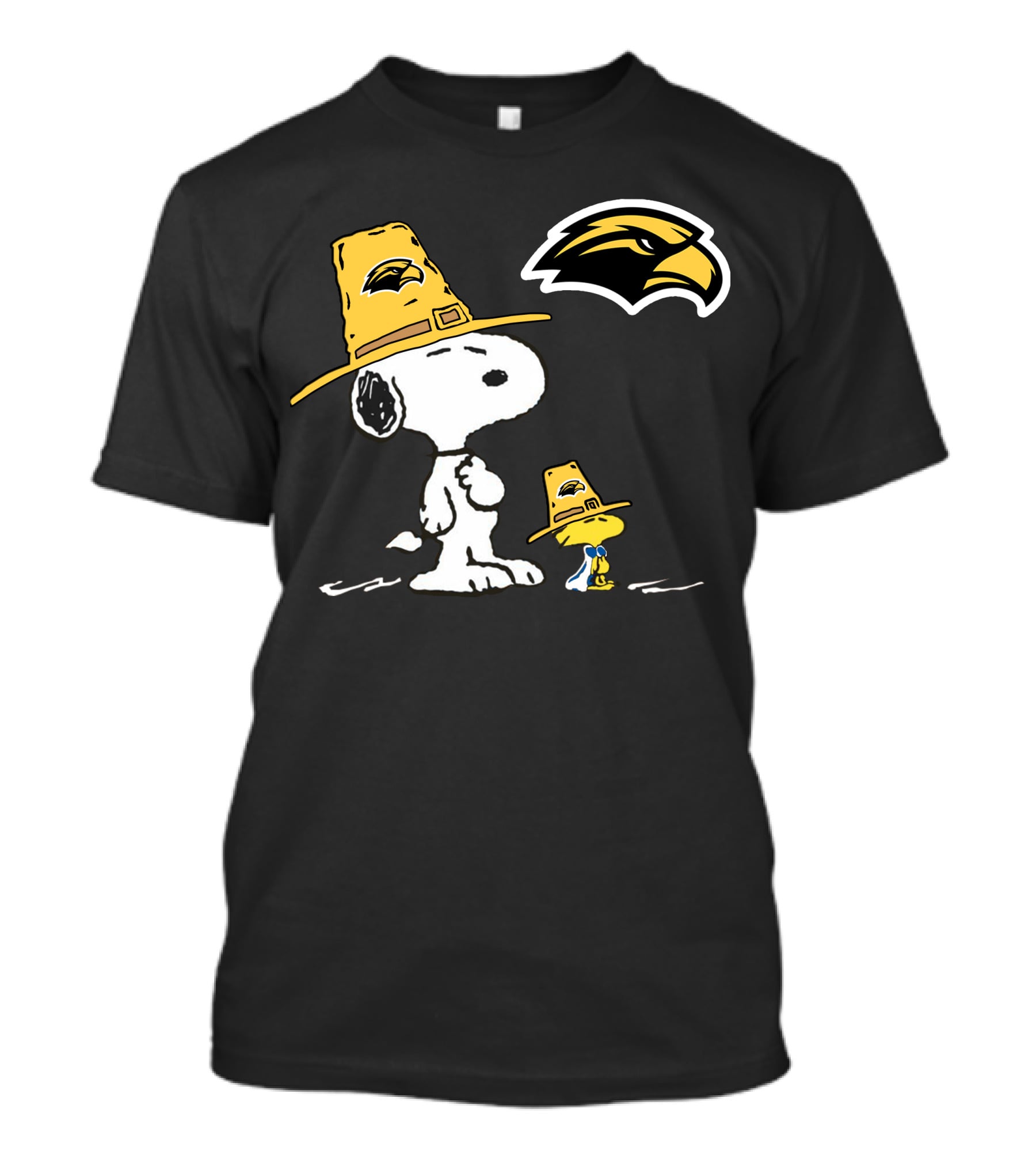 Southern Mississippi Golden Eagles Snoopy Woodstock Pilgrim Hats T-Shirt
