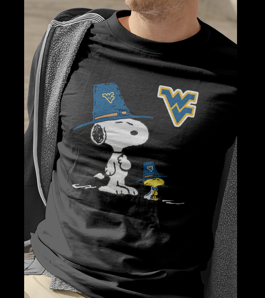 West Virginia Mountaineers Snoopy Woodstock WV T-Shirt