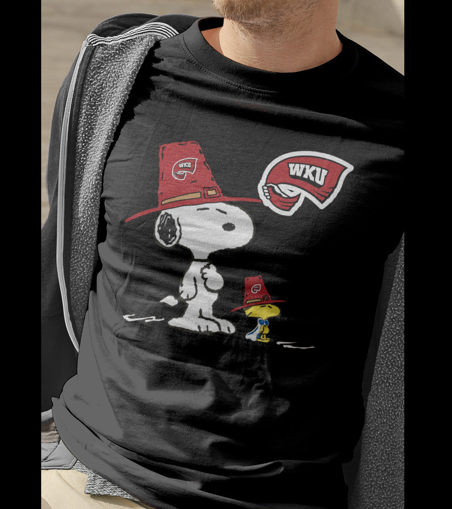 Snoopy And Woodstock WKU Western Kentucky Hilltoppers Fan T-Shirt