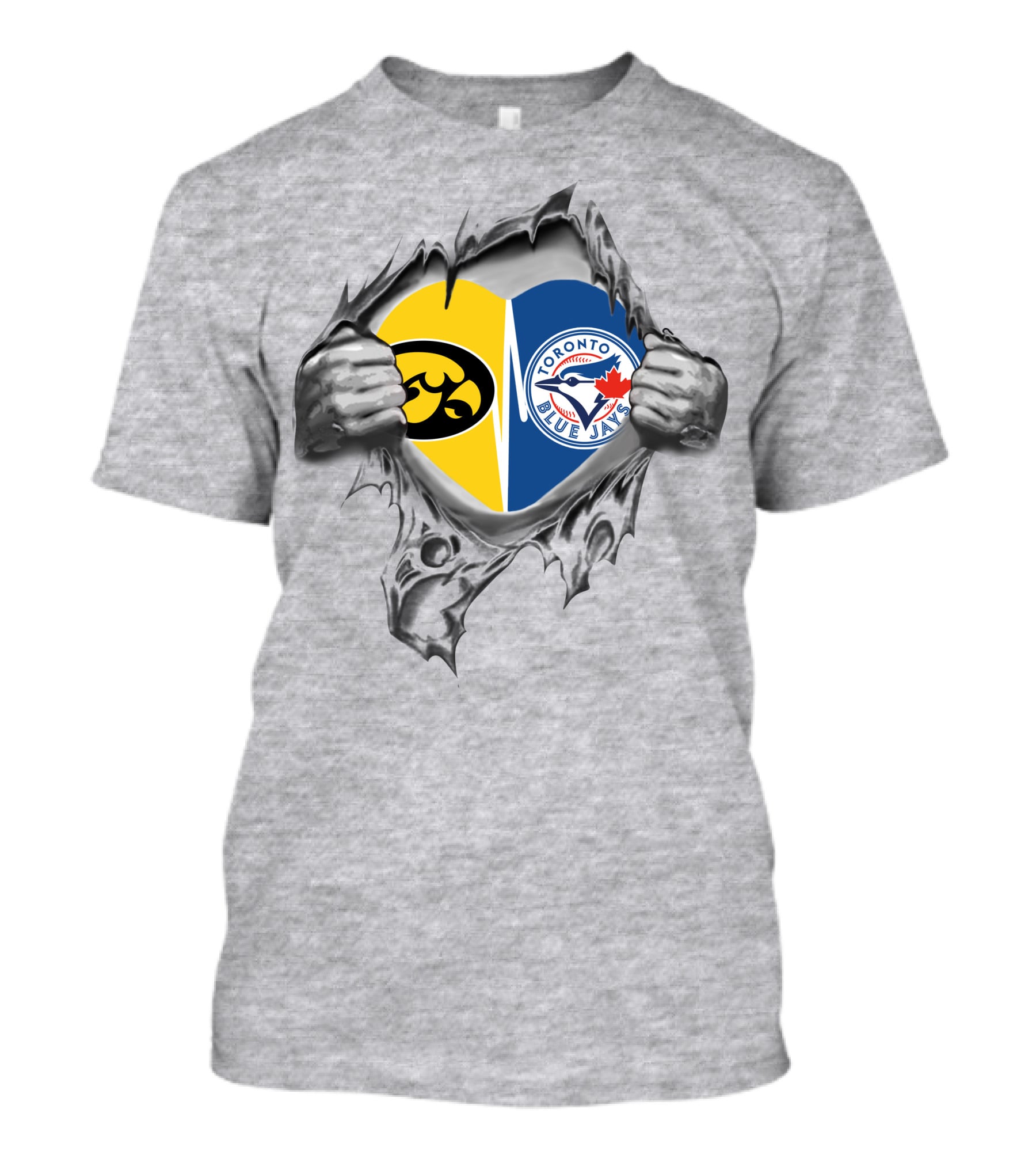 Iowa Hawkeyes Face Off Against Toronto Blue Jays In Unique Showdown T-Shirt