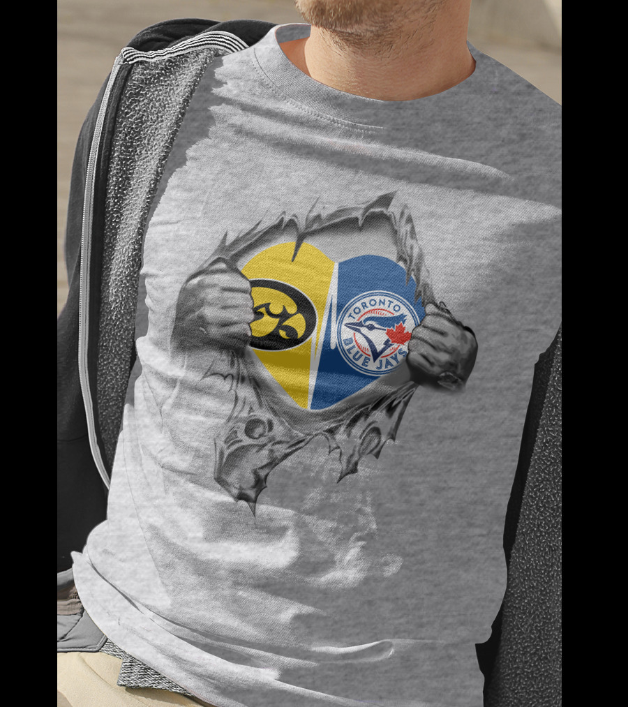 Iowa Hawkeyes Face Off Against Toronto Blue Jays In Unique Showdown T-Shirt