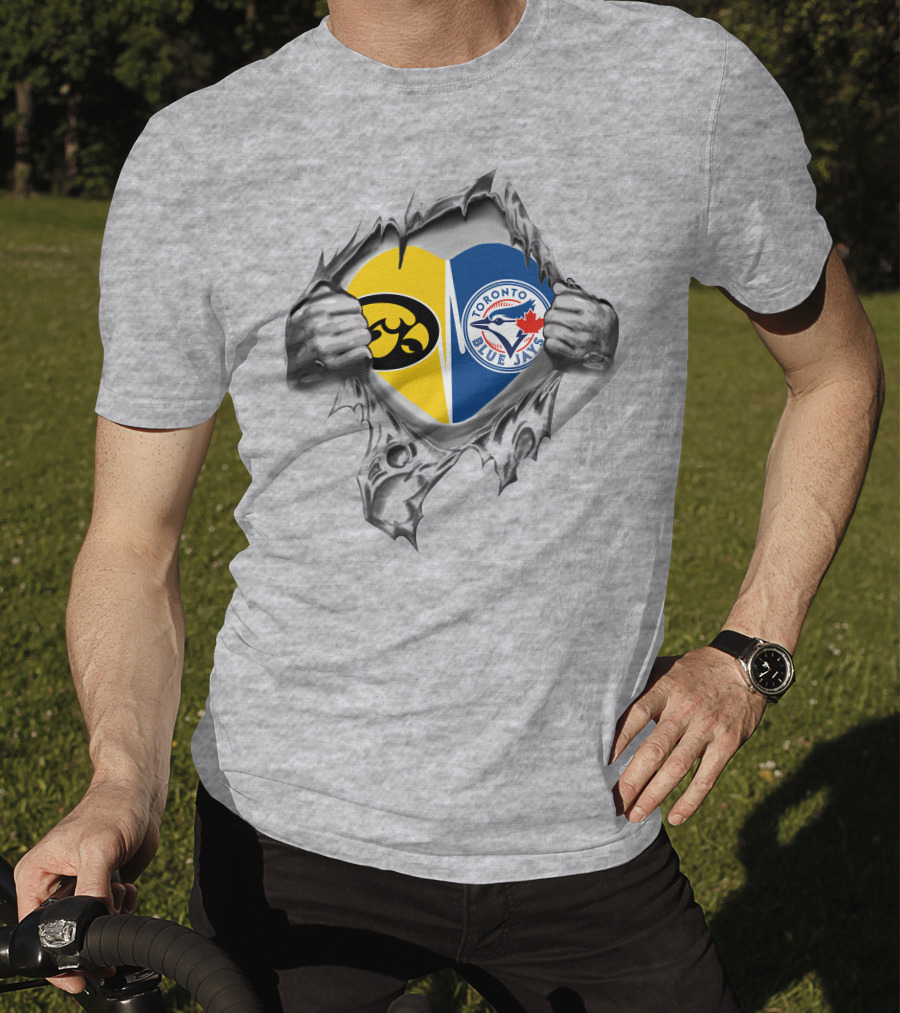 Iowa Hawkeyes Face Off Against Toronto Blue Jays In Unique Showdown T-Shirt