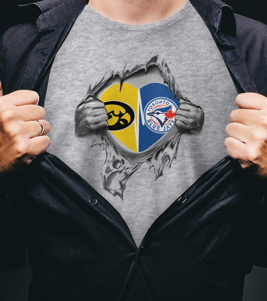 Iowa Hawkeyes Face Off Against Toronto Blue Jays In Unique Showdown T-Shirt