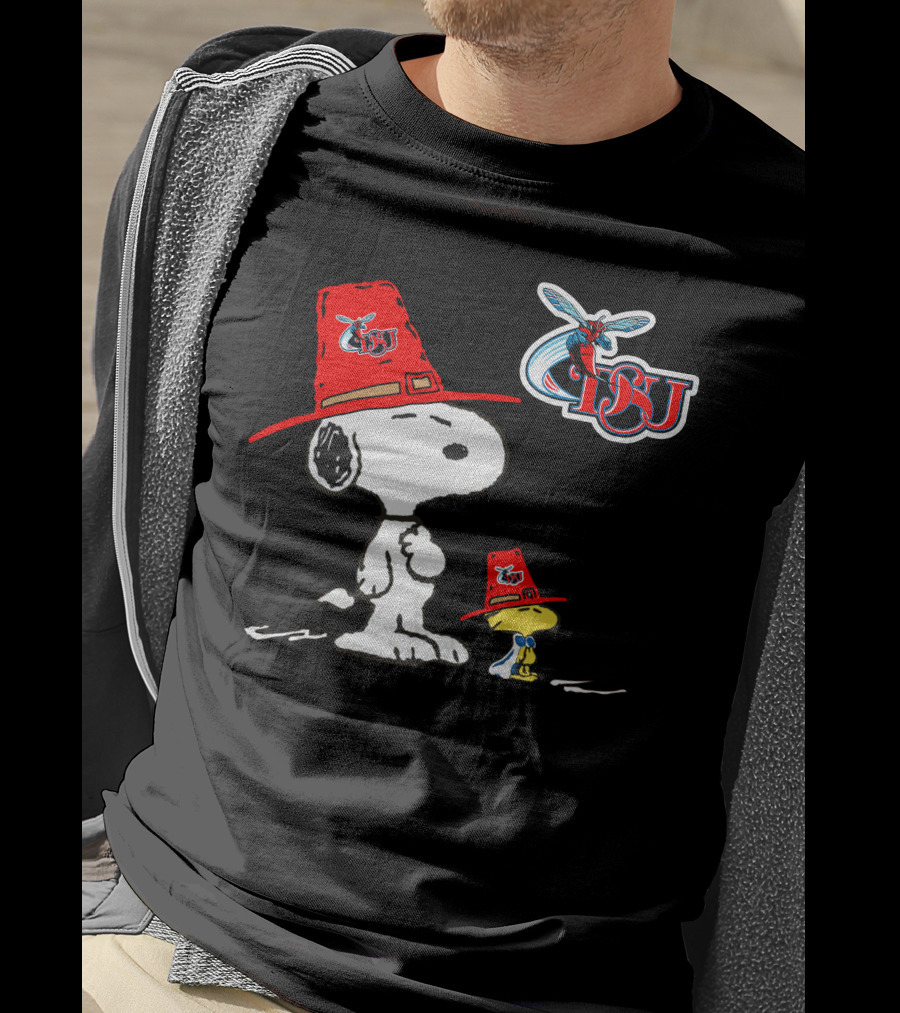 Delaware State DSU Snoopy Woodstock Hornets T-Shirt
