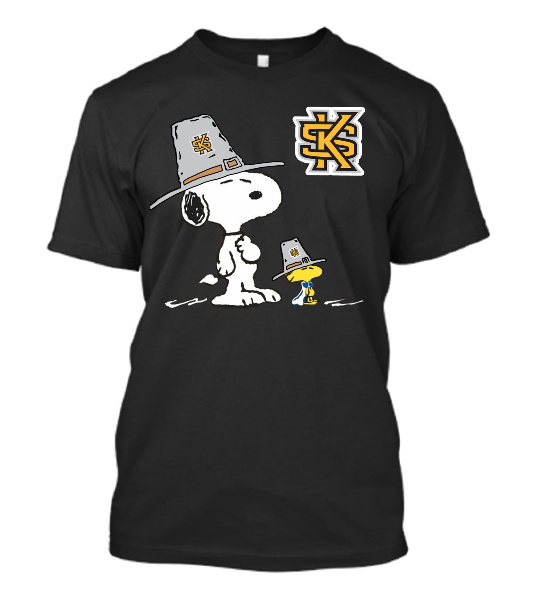Kennesaw St Snoopy And Woodstock Pilgrim Hat KS T-Shirt