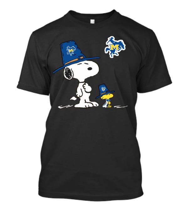 Snoopy Woodstock McNeese State Cowboys Hat T-Shirt