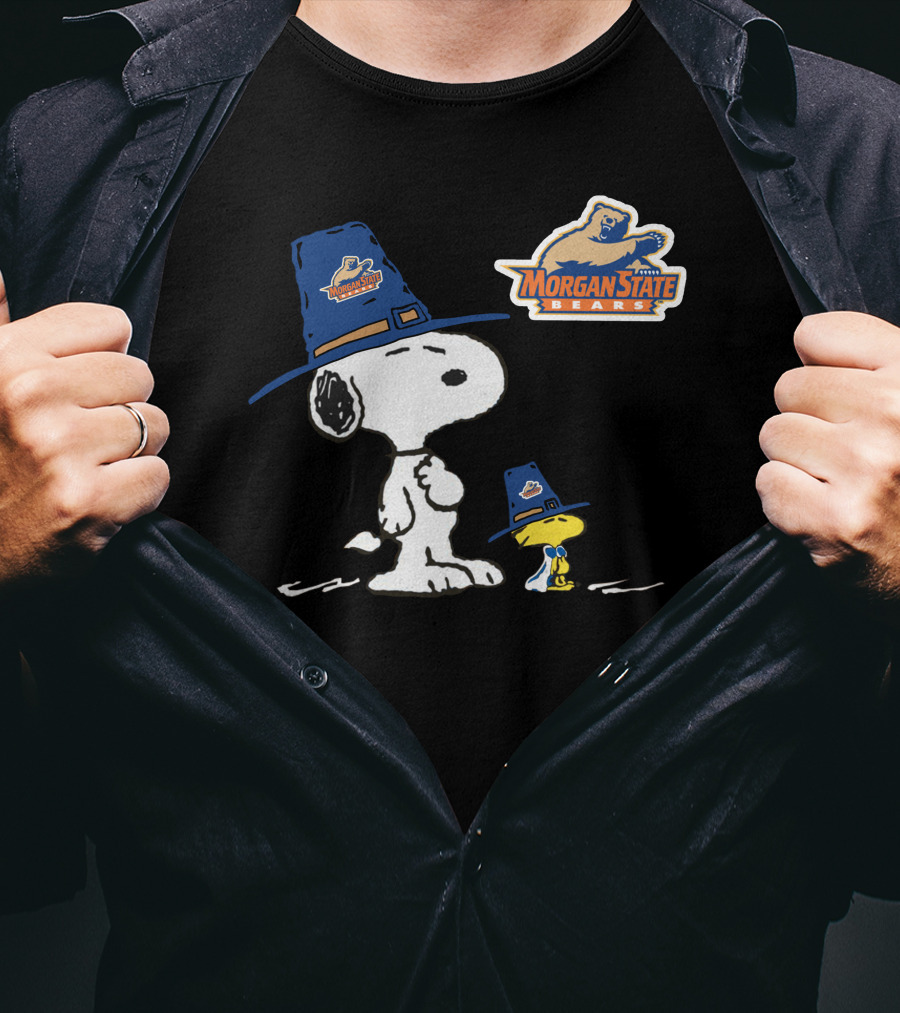 Morgan State Bears Snoopy And Woodstock Thanksgiving Hat T-Shirt