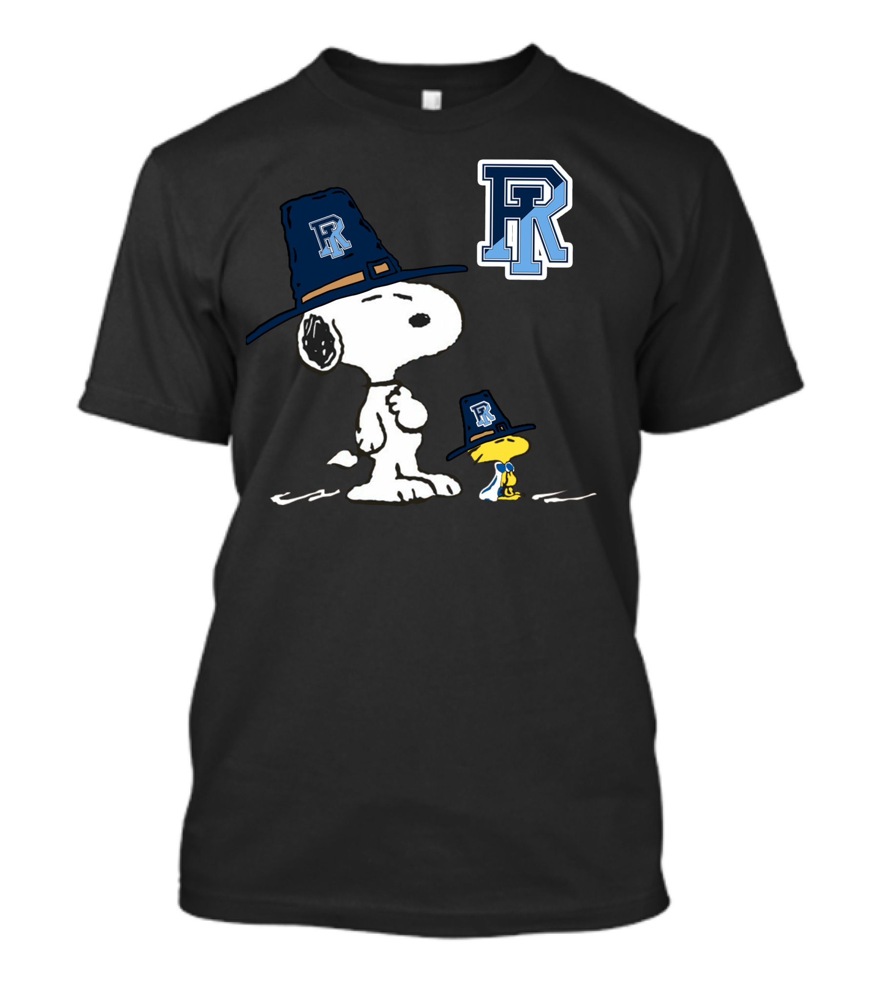 URI Snoopy Pilgrim Hat With Woodstock And University Of Rhode Island T-Shirt