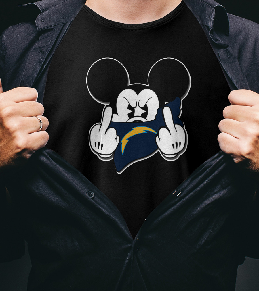 Mickey Mouse La Chargers Gesture T-Shirt