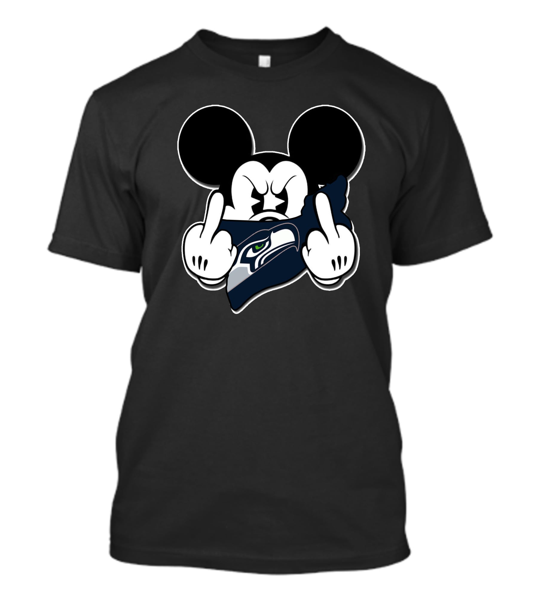 Mickey Mouse Seahawks Fan Fandom Gesture T-Shirt