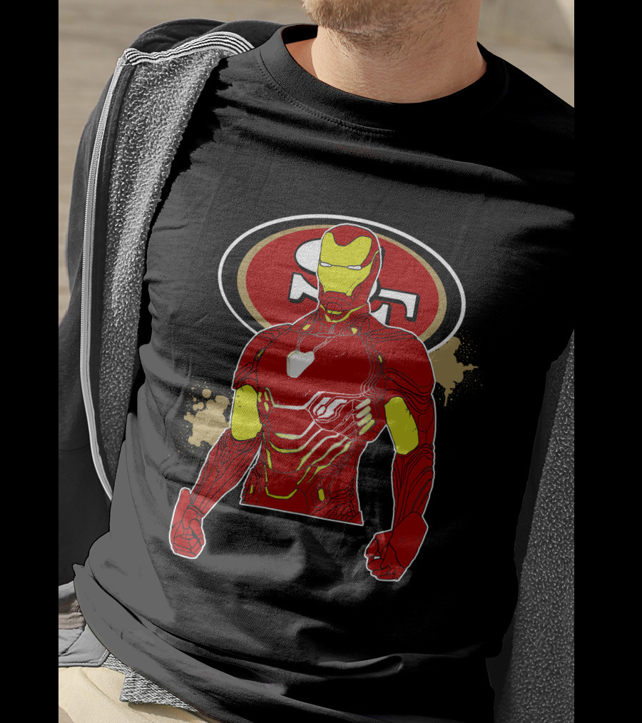 Iron Man And San Francisco 49ers Fusion T-Shirt