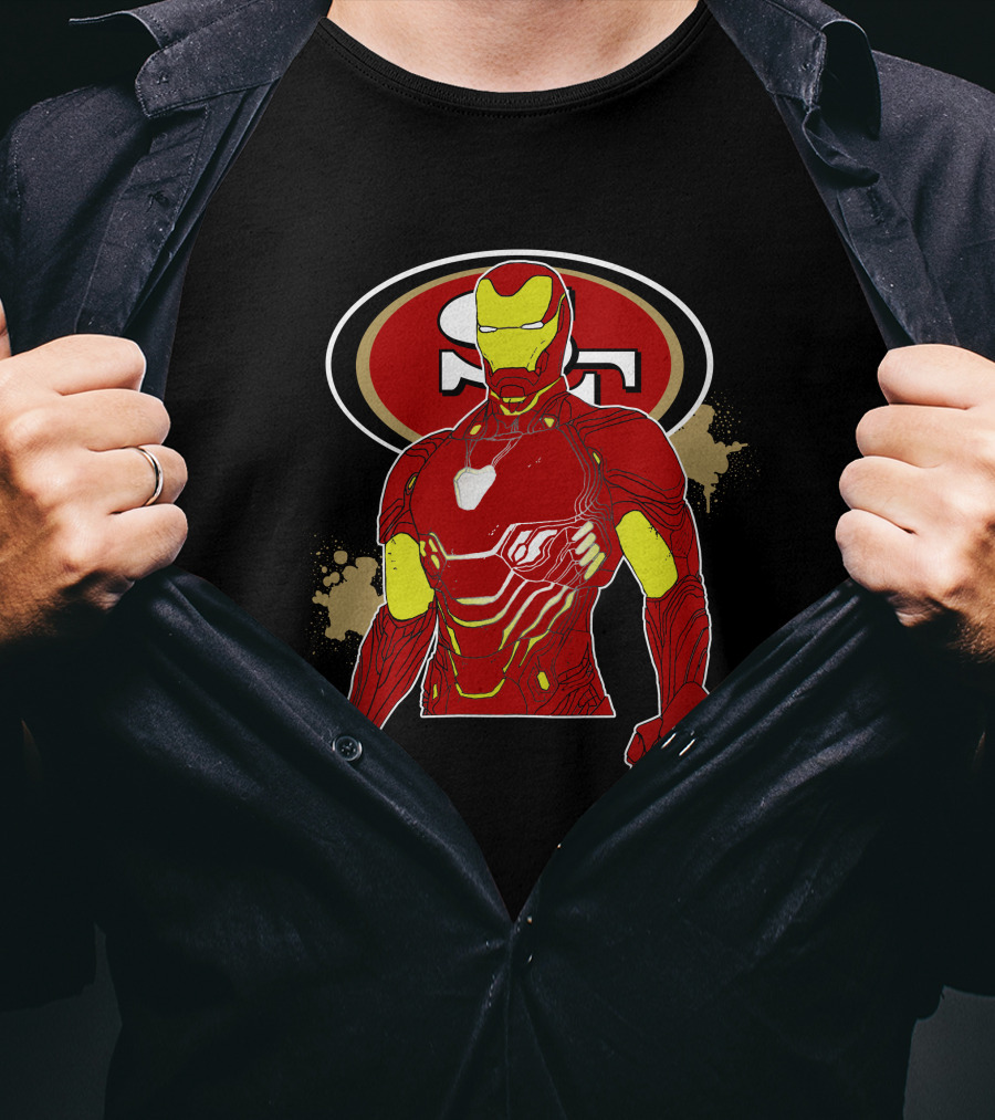 Iron Man And San Francisco 49ers Fusion T-Shirt