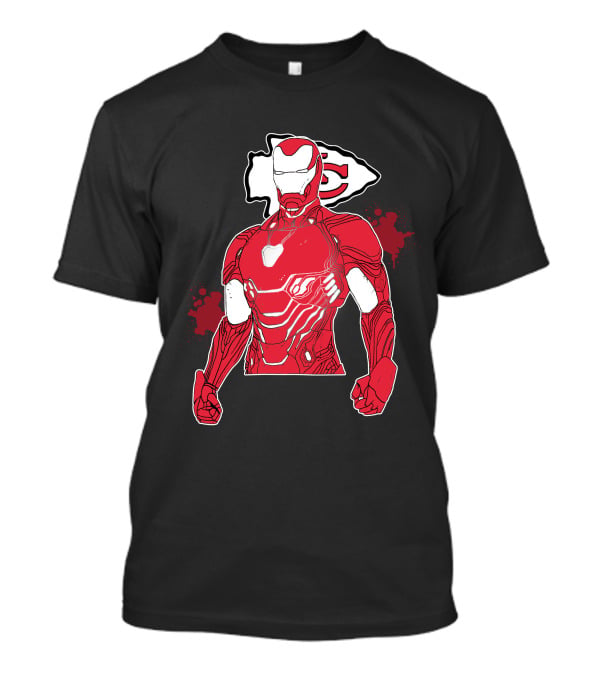 Iron Man Kansas City Chiefs Crossover T-Shirt