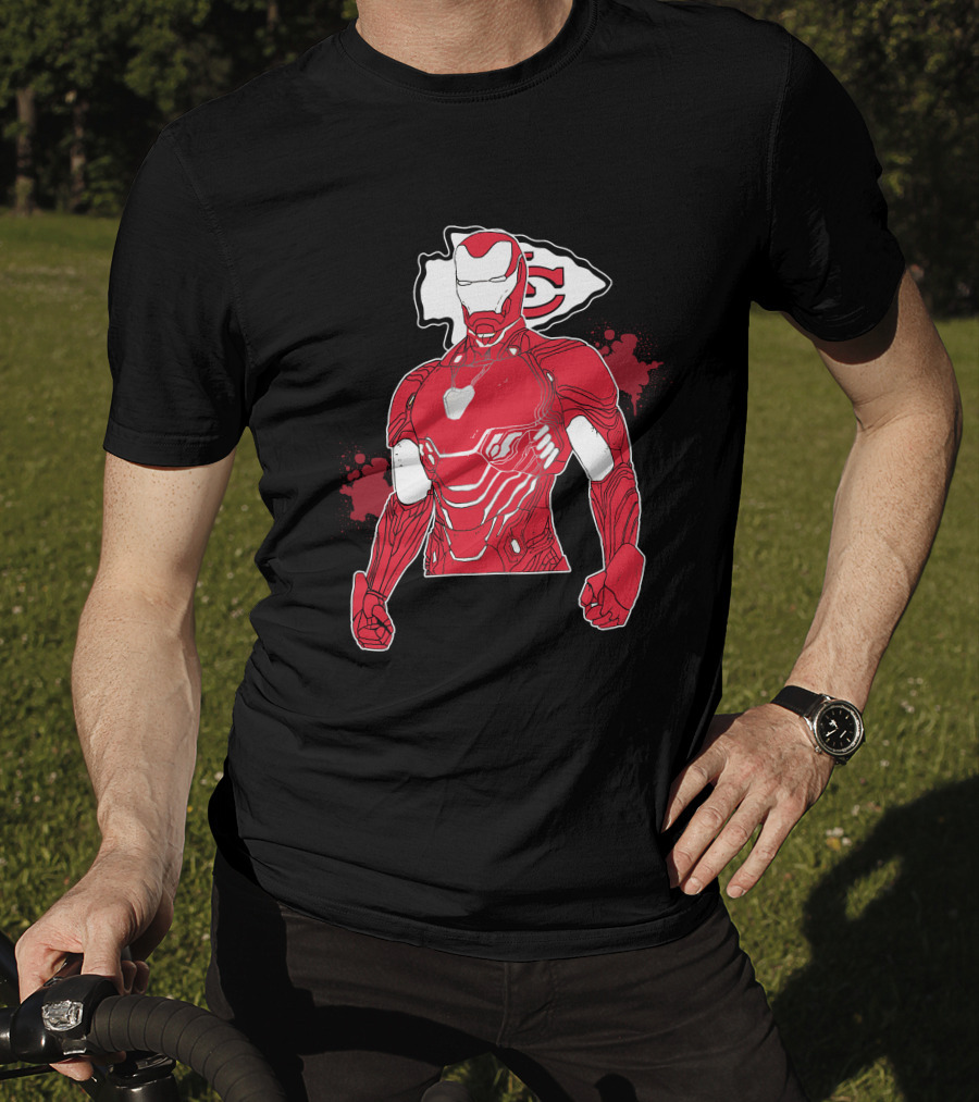 Iron Man Kansas City Chiefs Crossover T-Shirt