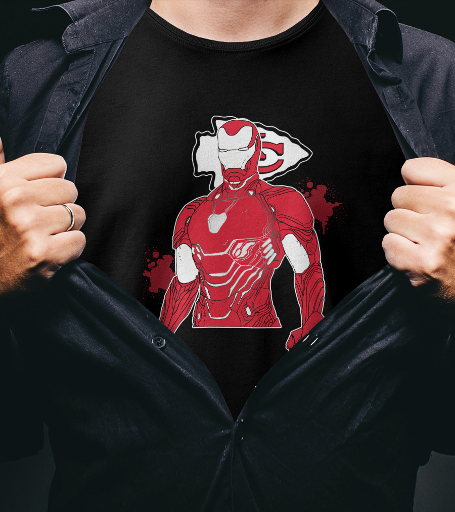 Iron Man Kansas City Chiefs Crossover T-Shirt