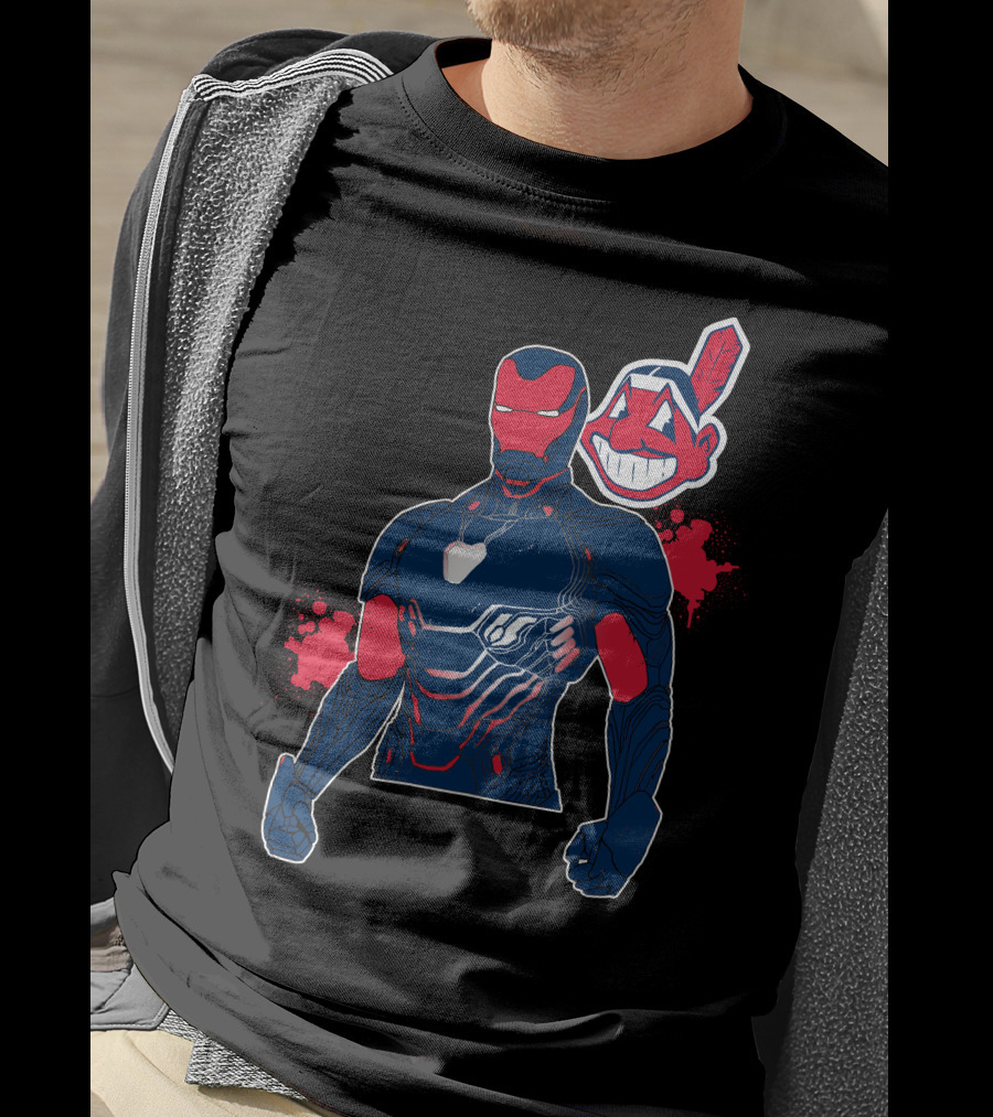 Iron Man Cleveland Indians Crossover T-Shirt