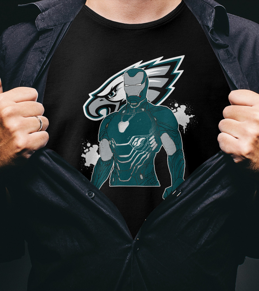 Iron Man And Philadelphia Eagles Fusion T-Shirt