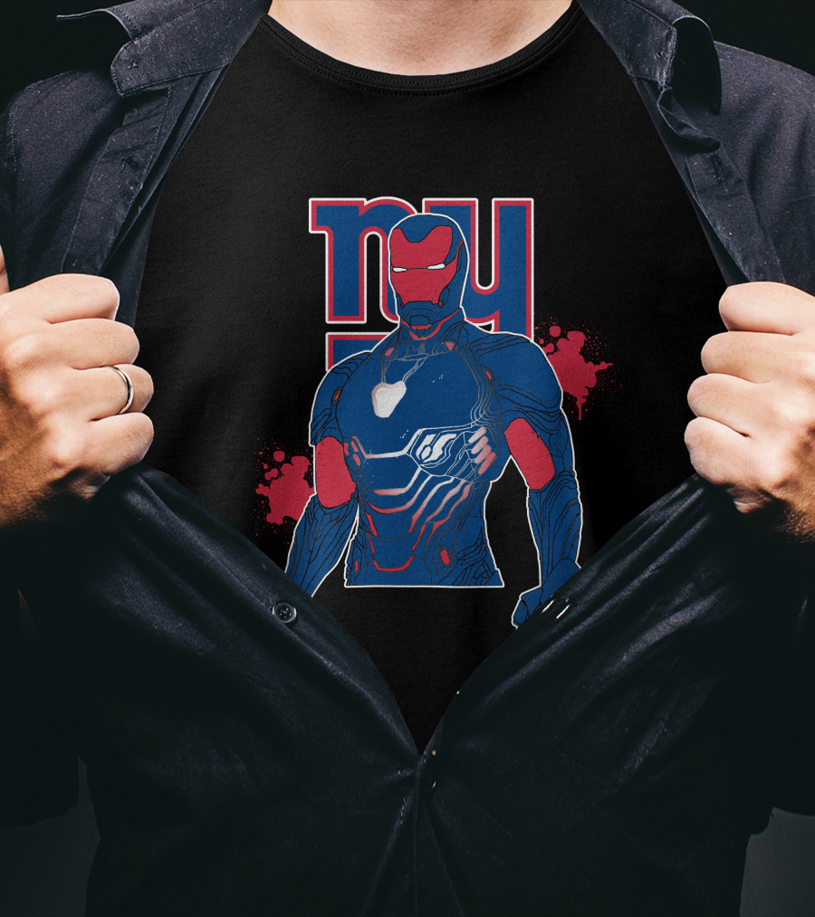 Iron Man Ny Giants Crossover T-Shirt