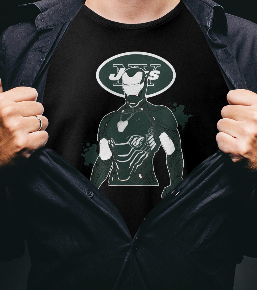 Iron Man New York Jets Mashup T-Shirt