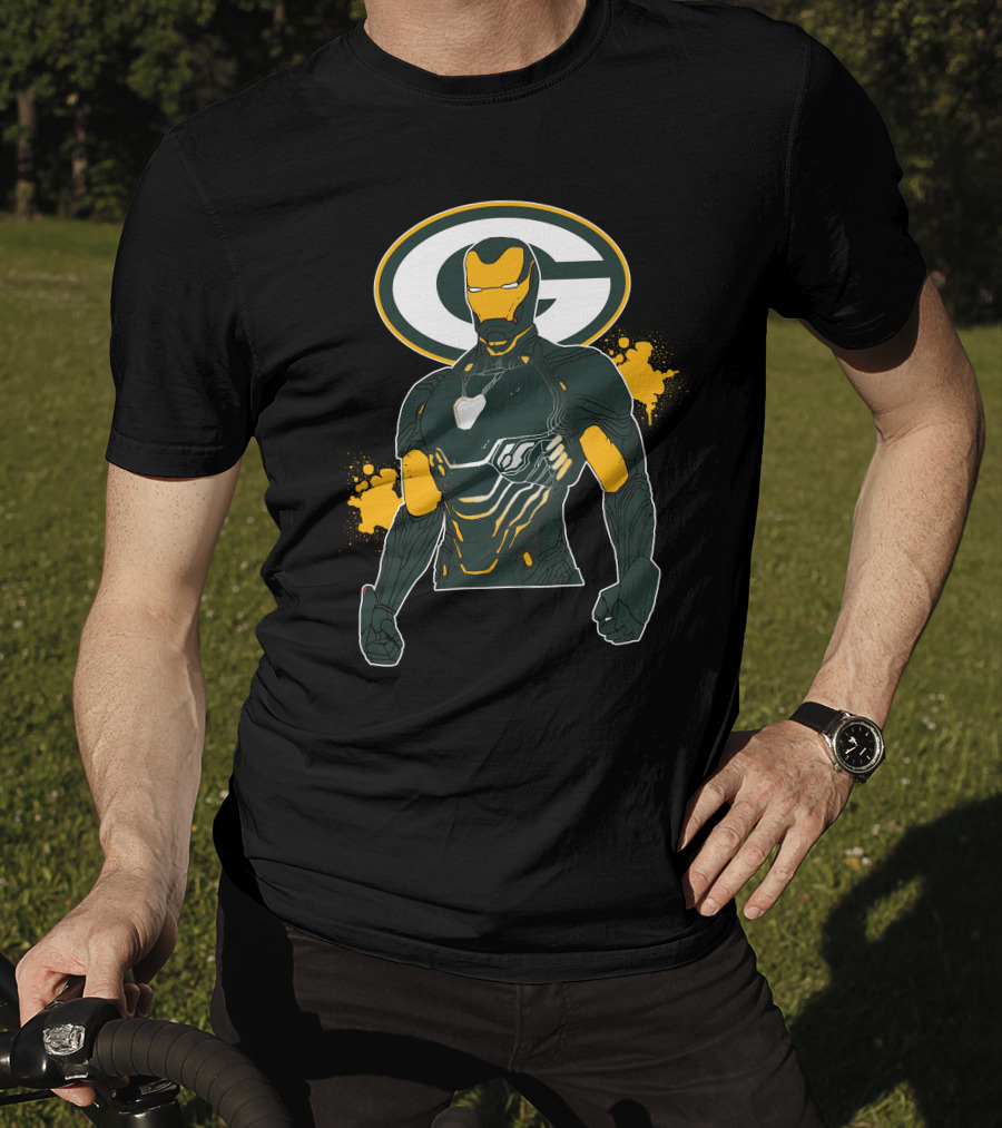 Iron Man Green Bay Packers Crossover T-Shirt