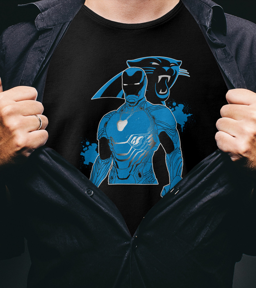 Iron Man Panther Fusion Artwork T-Shirt
