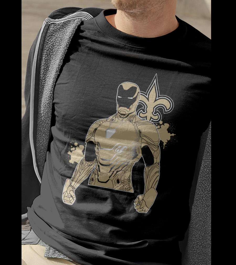 Iron Man New Orleans Saints Crossover T-Shirt