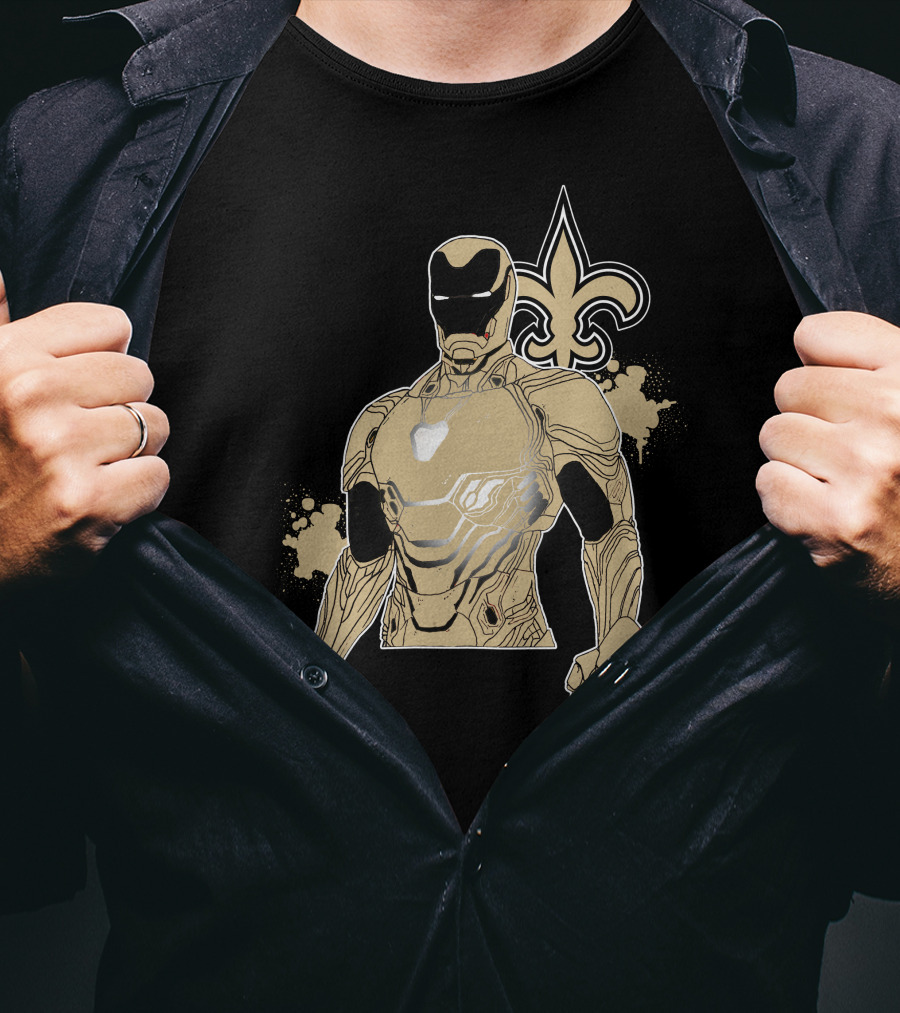 Iron Man New Orleans Saints Crossover T-Shirt