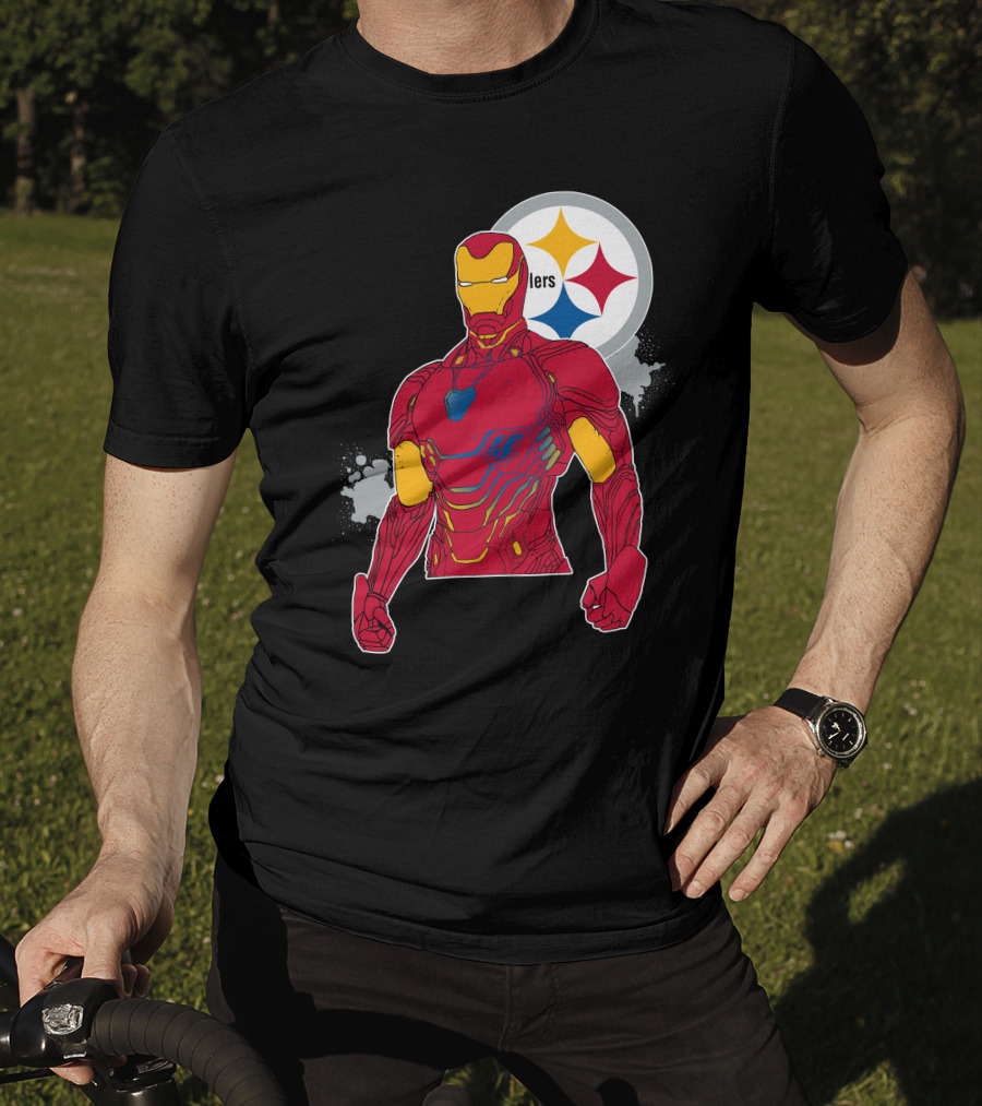 Iron Man With Steelers T-Shirt