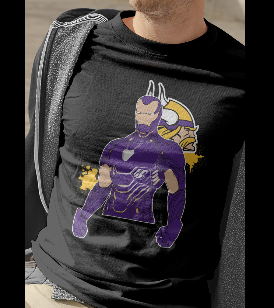 Iron Man Minnesota Vikings Crossover Fusion T-Shirt