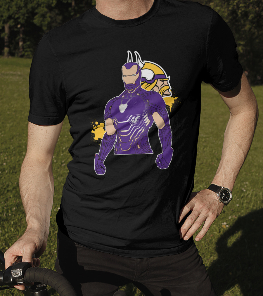 Iron Man Minnesota Vikings Crossover Fusion T-Shirt
