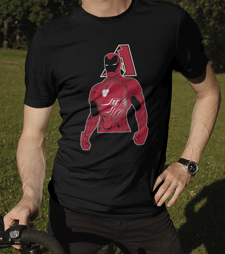 Iron Man Arizona Diamondbacks Crossover Battle Armor T-Shirt