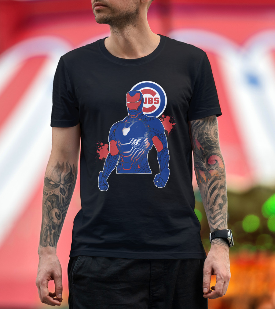 Iron Man Chicago Cubs Fusion T-Shirt