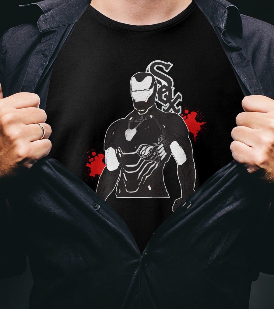 Iron Man Marvel Chicago White Sox Mlb Crossover T-Shirt