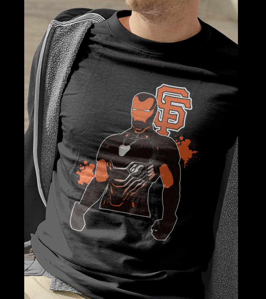 Iron Man San Francisco Giants Fan Crossover T-Shirt
