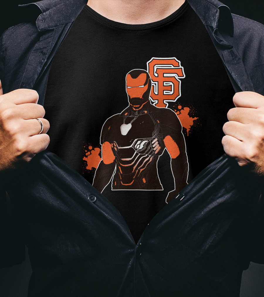 Iron Man San Francisco Giants Fan Crossover T-Shirt