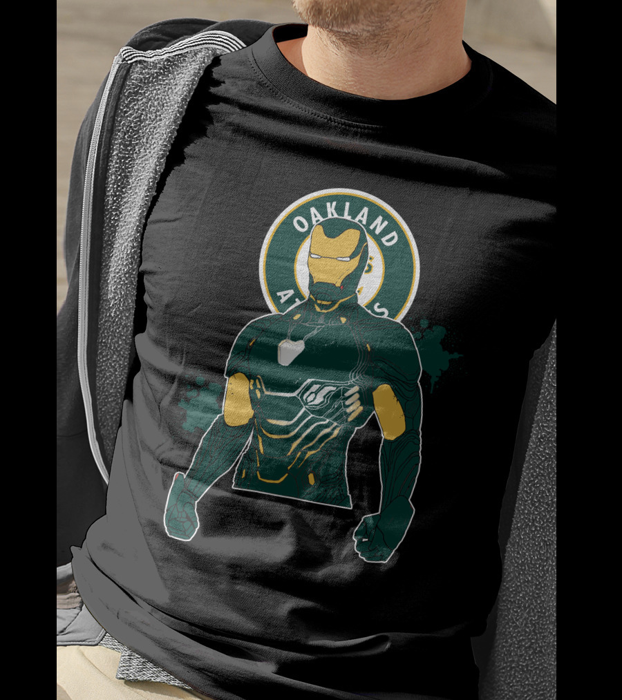 Iron Man Oakland Athletics Crossover T-Shirt