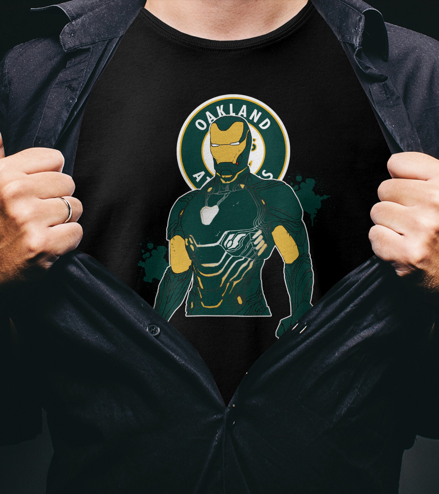 Iron Man Oakland Athletics Crossover T-Shirt