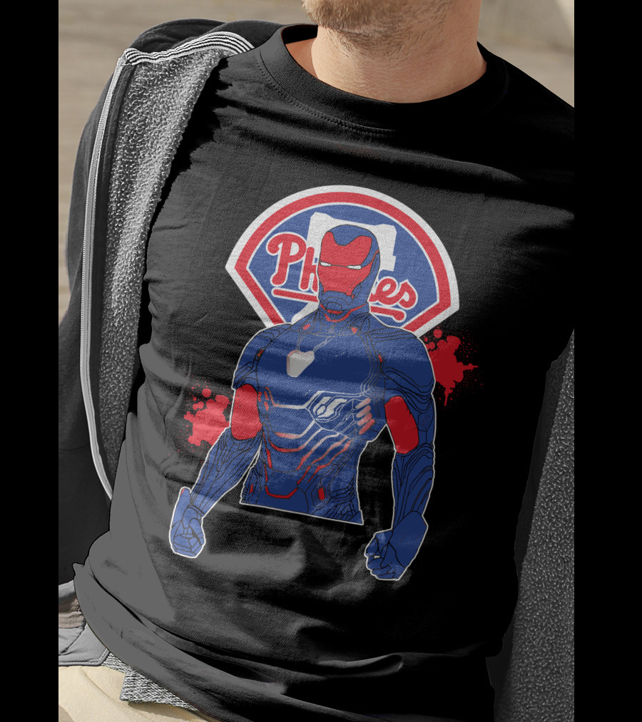Iron Man Phillies Philadelphia Collaboration T-Shirt