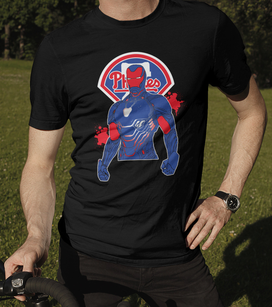 Iron Man Phillies Philadelphia Collaboration T-Shirt