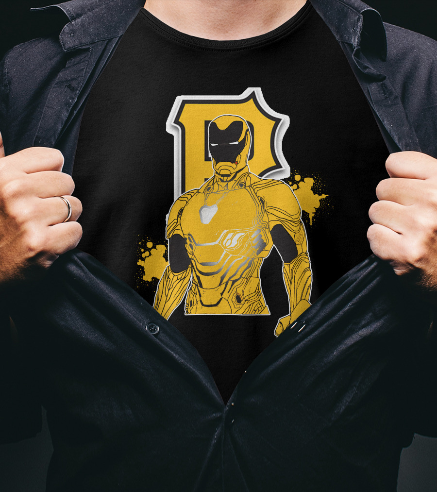Iron Man Pittsburgh Pirates Collaborative Marvel Sports T-Shirt