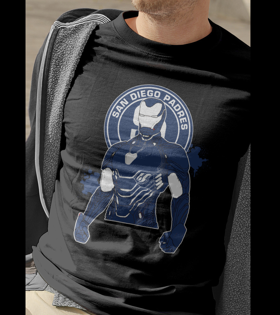 Iron Man San Diego Padres Crossover T-Shirt