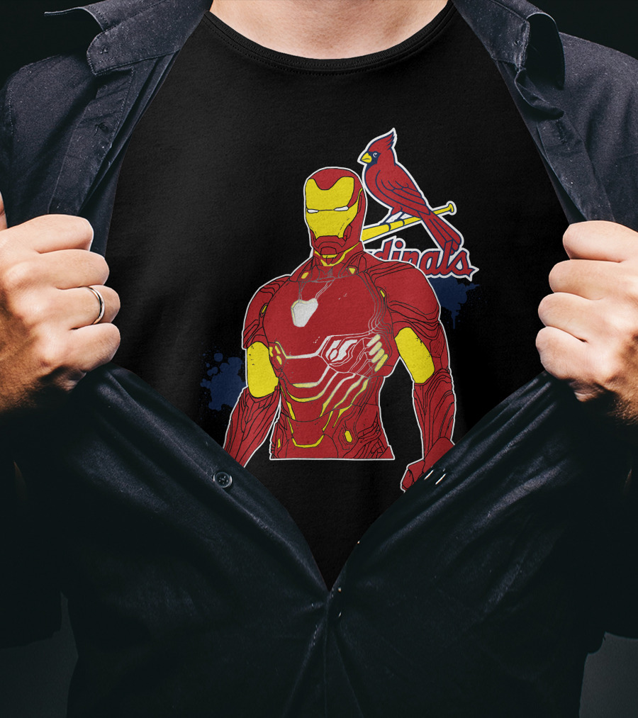 Iron Man St Louis Cardinals Crossover T-Shirt