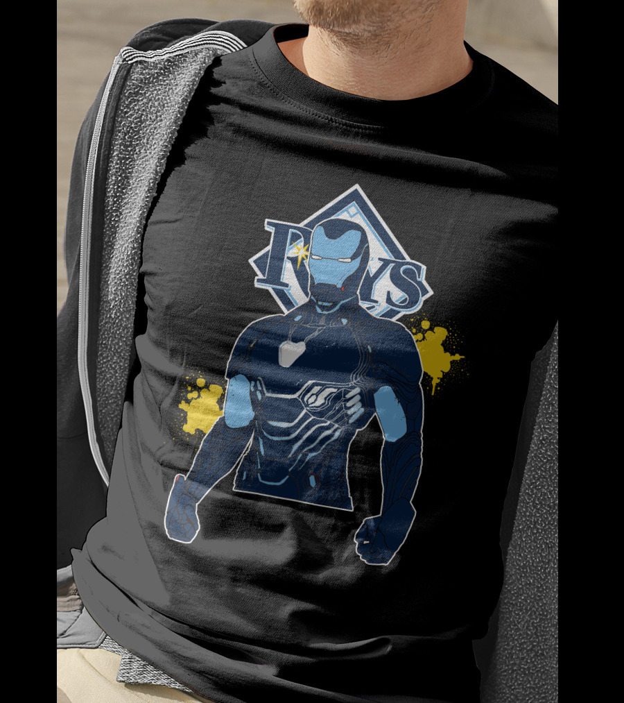 Iron Man Tampa Bay Rays Crossover Fan Merchandise T-Shirt