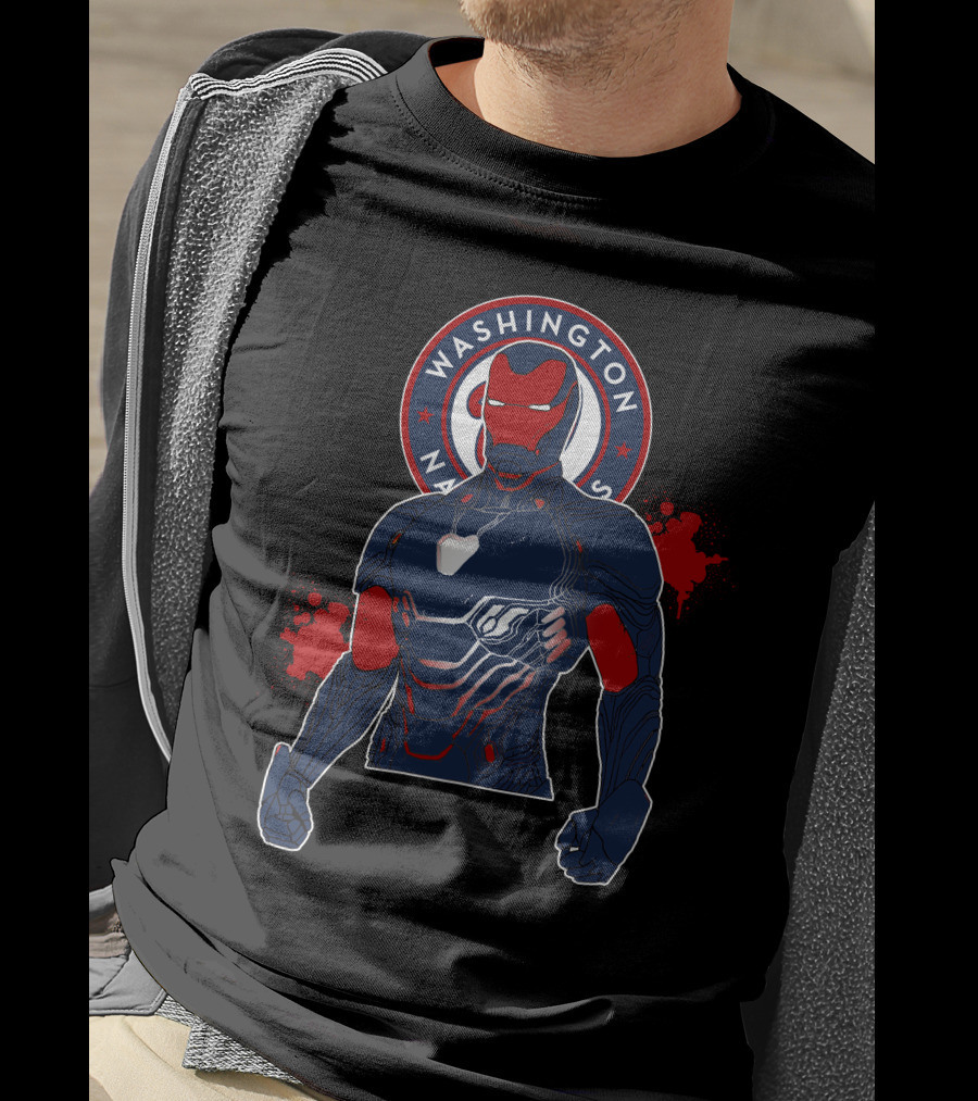 Iron Man Washington Nationals Crossover T-Shirt