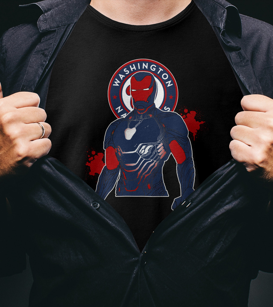 Iron Man Washington Nationals Crossover T-Shirt