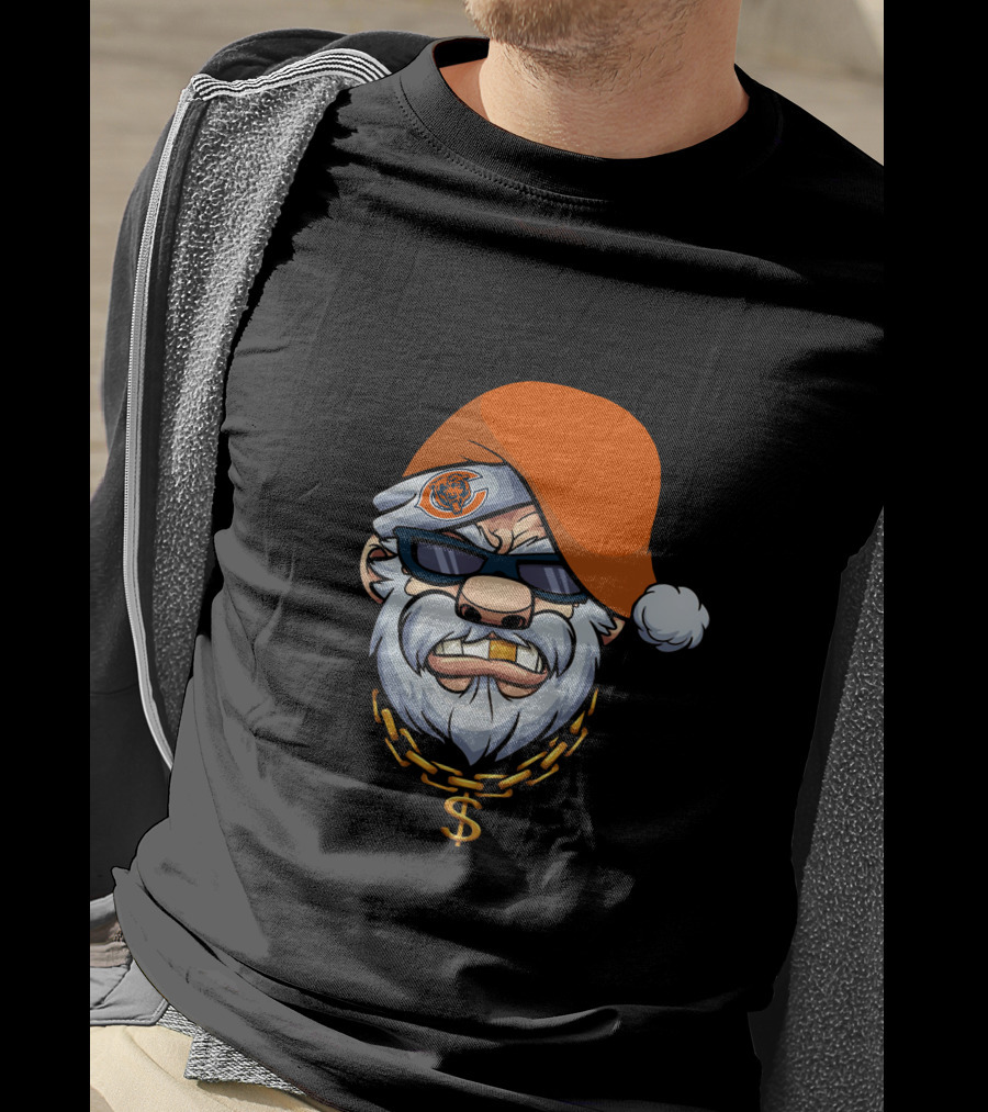 Bears Santa Gangster Style With Gold Chain And Sunglasses T-Shirt