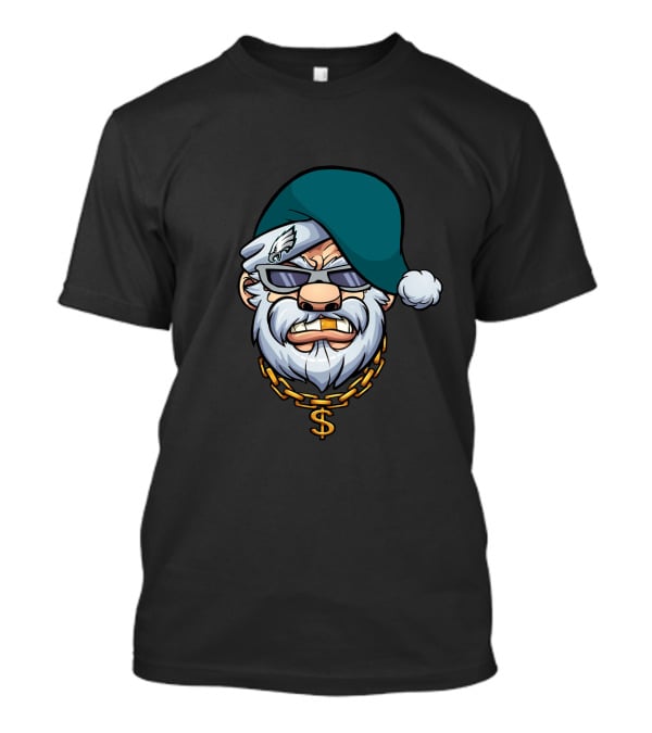 Eagles Gangster Santa Christmas Swag T-Shirt